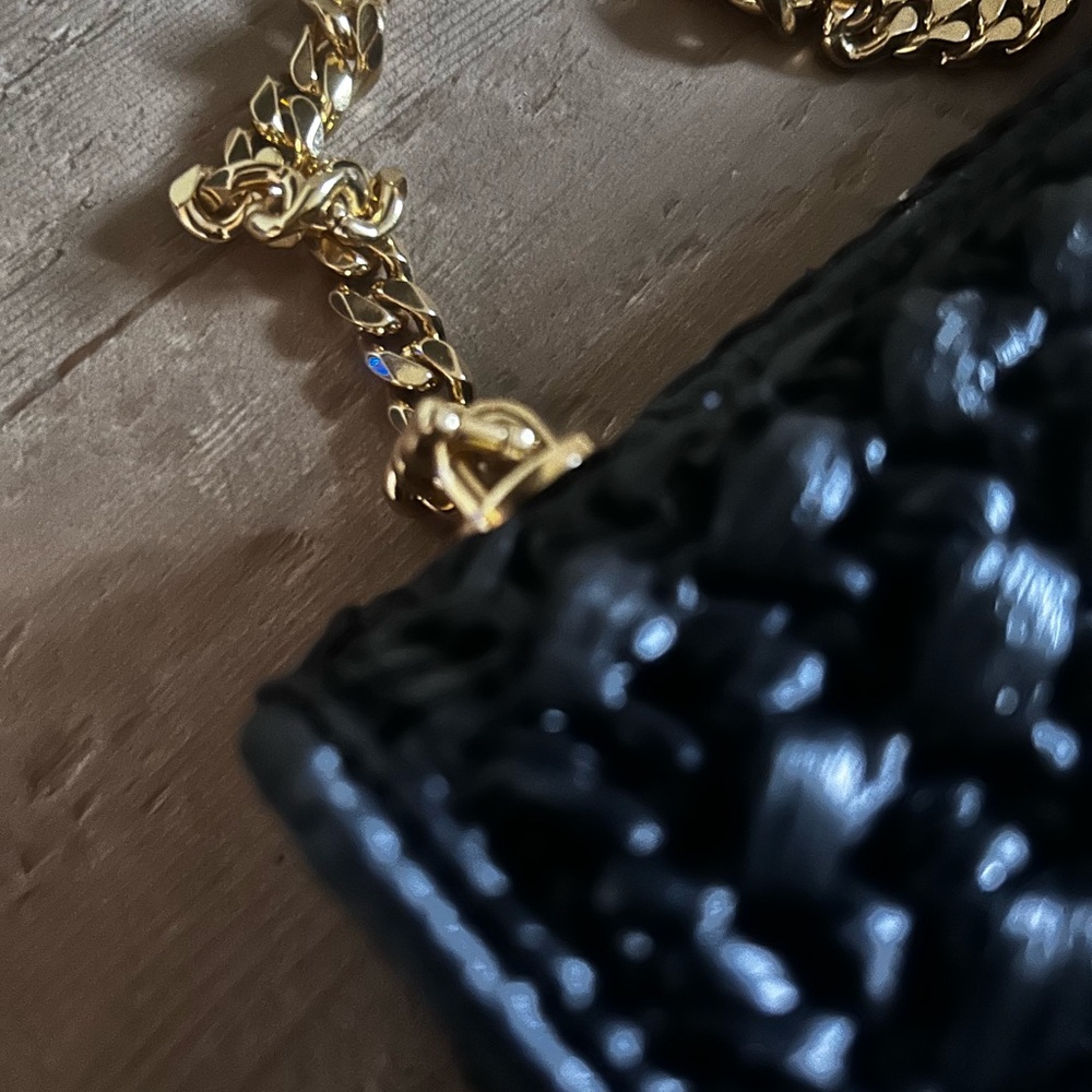 Celine claude raffia limited edition black box bag clutch with chain EUC - Picture 9 of 15
